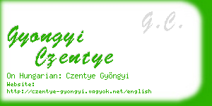 gyongyi czentye business card